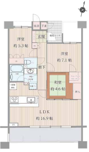 グランスイート六甲篠原本町の間取り