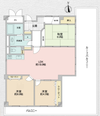 西住吉アーバンライフの間取り|陽当たり通風良好