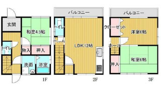 神戸市東灘区本庄町1丁目　中古戸建の間取り|JR「甲南山手」駅徒歩6分