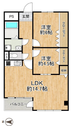 鳴尾小松住宅A棟の間取り|フルリフォーム物件