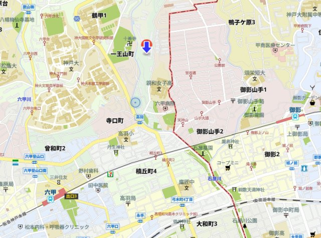 グレイスビュー六甲山手の地図