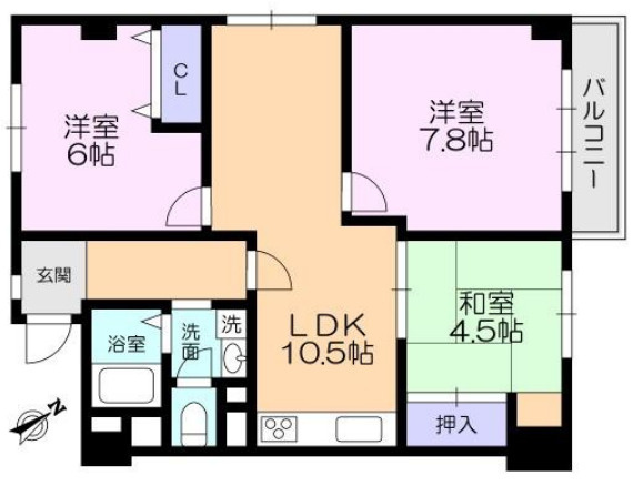 コープ甲子園の間取り