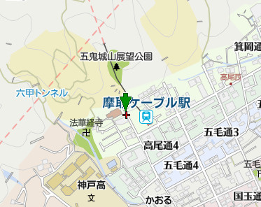 神戸市灘区箕岡通4丁目　中古戸建の地図