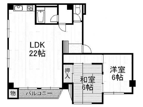 ジョイフル御影の間取り|角部屋
