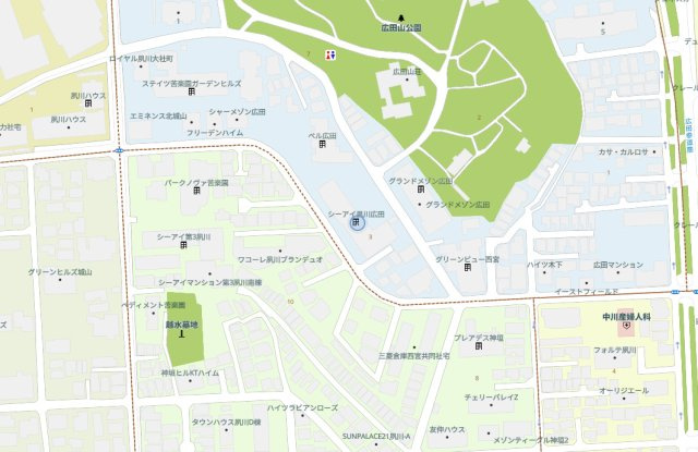 シーアイマンション夙川広田の地図