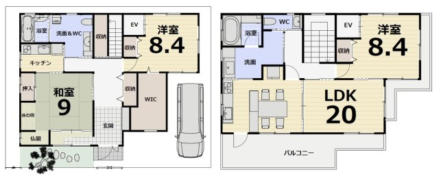 西宮市上田東町　中古戸建の間取り