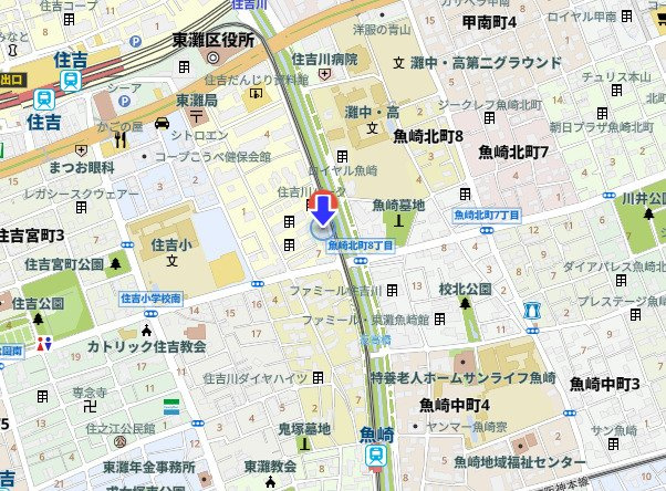 住吉川ハイツの地図