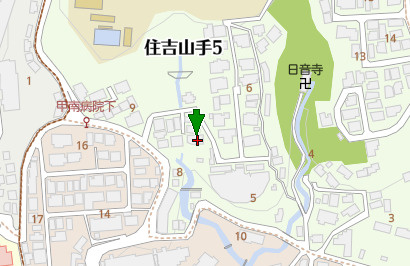 神戸市東灘区住吉山手5丁目　中古戸建の地図