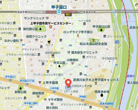 日商岩井上甲子園マンションの地図
