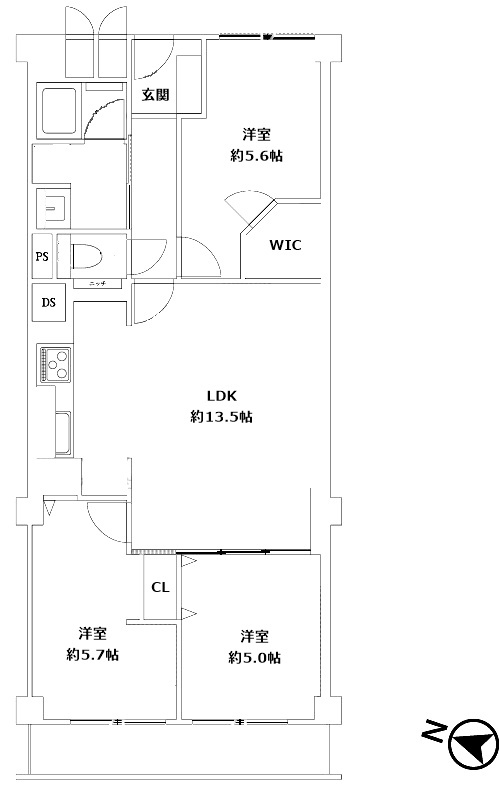 日商岩井上甲子園マンションの間取り|JR甲子園口駅徒歩8分！