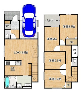 【間取り】 | 南向陽町１丁　新築一戸建 | 【即日見学予約可能】ネット予約も受け付けております！直前でネット予約締切に間に合わない場合は、お気軽にお電話ください♪