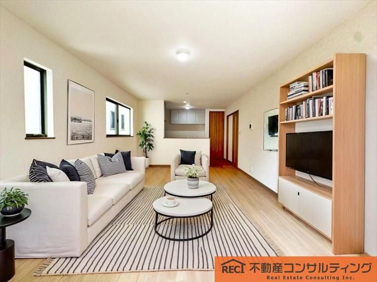 西宮市笠屋町　新築戸建　A号地の居間・リビング
