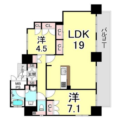 ワコーレ神戸灘タワーの間取り