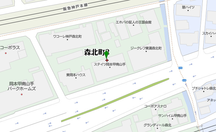 ステイツ岡本・甲南山手の地図