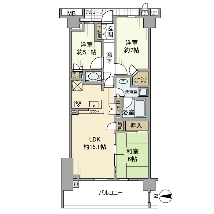 プラウドシティ府中の間取り