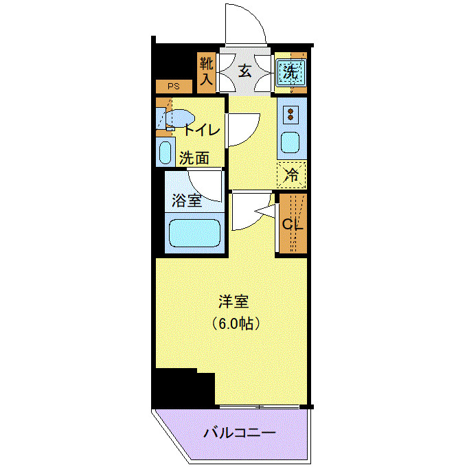 PREMIUM CUBE 品川大崎の間取り