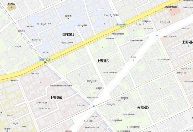 神戸市灘区上野通5丁目　新築戸建　２号地の地図