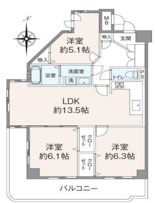 ラ・ファミーユ住吉の間取り