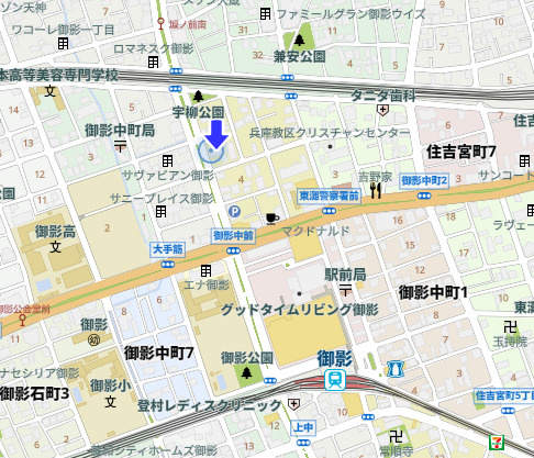グランミュゼ御影の地図