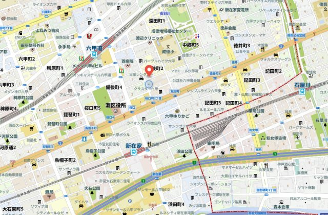 プレシオ六甲道の地図
