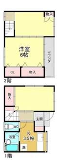 【間取り】 | 大森西3丁目戸建 | 間取りです。