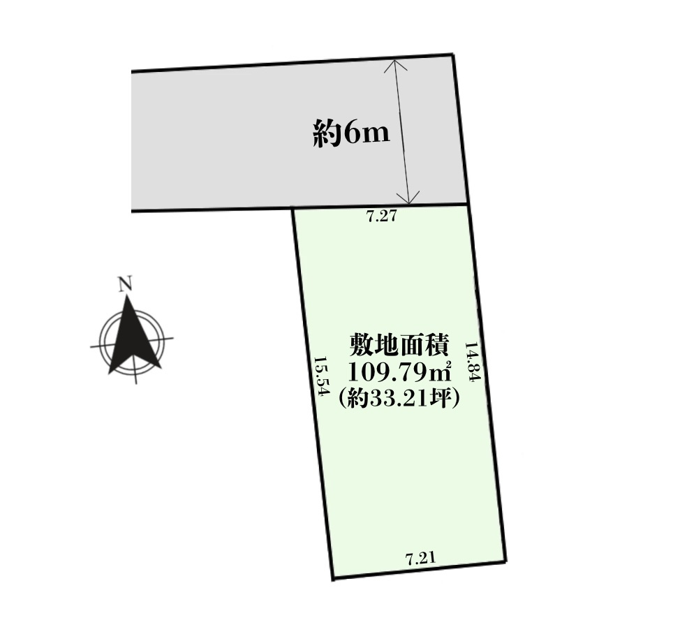 三鷹市上連雀５丁目の売地の区画図