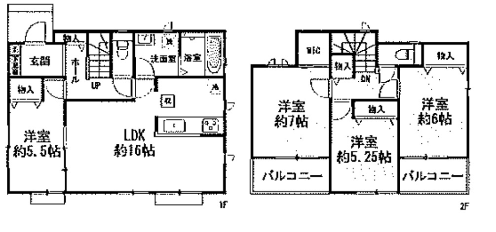 三田市加茂　売土地の土地図＋建物プラン例