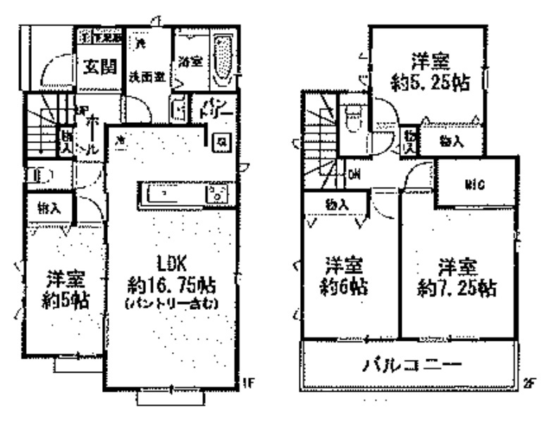 三田市加茂　売土地の土地図＋建物プラン例