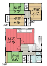 【間取り】 | 安食台6丁目貸家