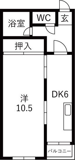 大阪市中央区日本橋１丁目の店舗事務所の間取り