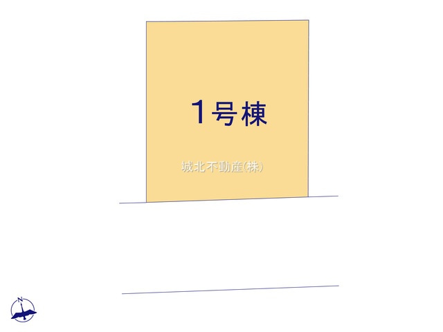 練馬区南大泉4丁目 限定1棟の区画図|土地面積88.41㎡ 前面道路南側5.0ｍ公道に面する整形地です