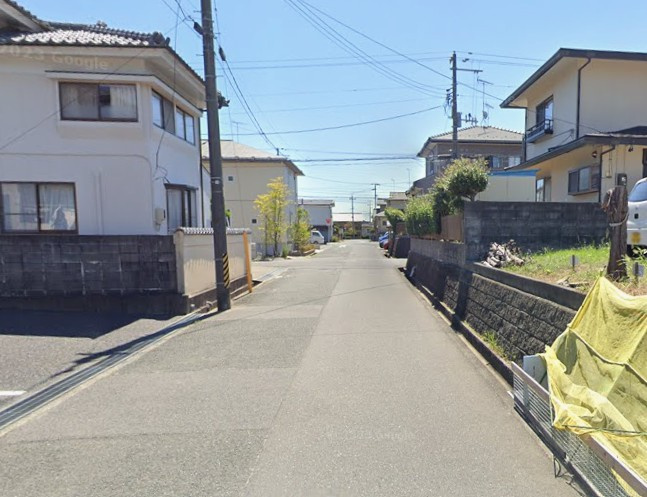 【新築戸建】　いわき市郷ケ丘2丁目第10　全3棟　長期優良住宅の前面道路含む現地写真|東側6ｍ公道