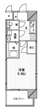 大阪市中央区農人橋１丁目の賃貸マンションの間取り