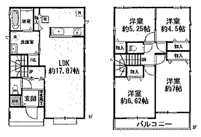 三田市加茂　売土地の土地図＋建物プラン例