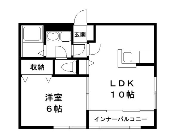 千葉市花見川区幕張町４丁目のアパートの間取り