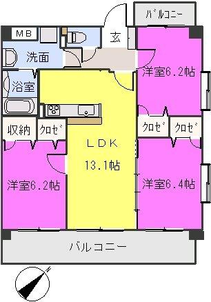 ジュネス 高取の間取り