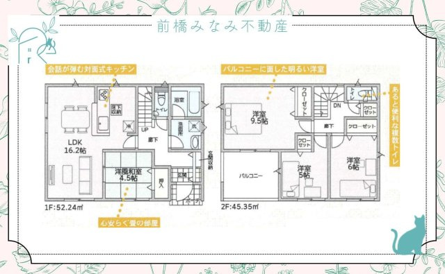 【新築】太田市大原町第9　２号棟(全５棟)　クレイドルガーデン　新築建売分譲の間取り