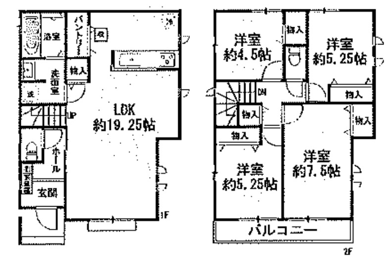三田市加茂　売土地の土地図＋建物プラン例
