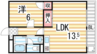 【間取り】 | 松栄畷ハイツ