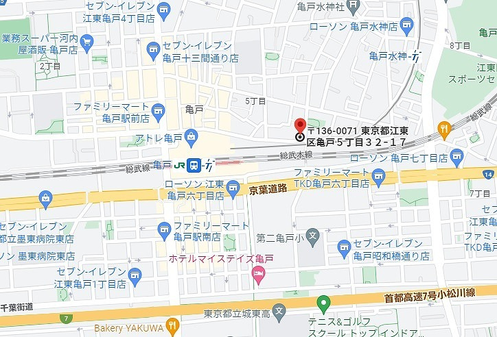 ルーブル亀戸の地図