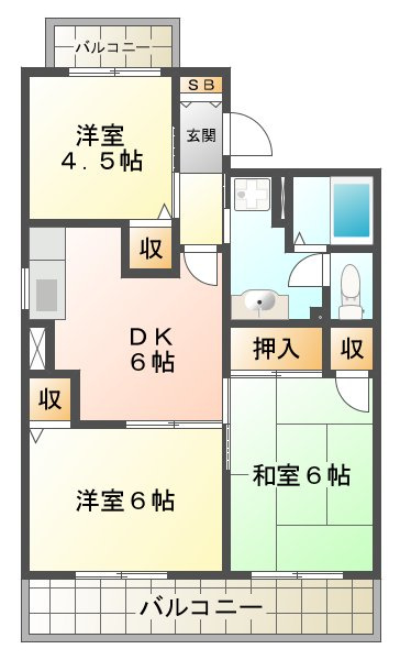 グランディール福田の間取り