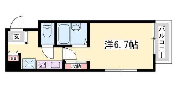 ジュネス姫路Ⅱの間取り