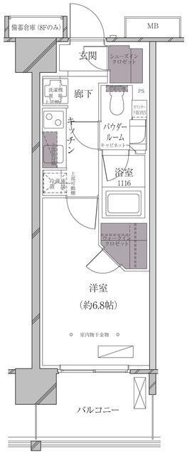 Ａ－ｓｔａｎｄａｒｄ芝浦の間取り|間取りです