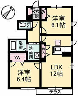 【間取り】 | シャーメゾンラフィーネ D棟