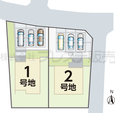 【区画図】 | 奈良市菅原町の新築一戸建 全２区画 | 全体区画図