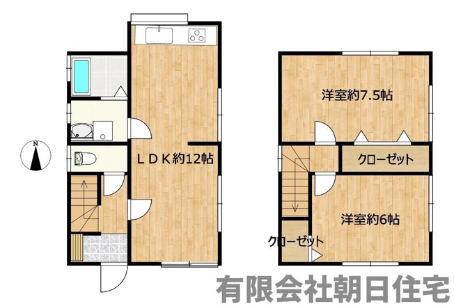 【間取り】 | 西川津町中古戸建 | 間取りです。