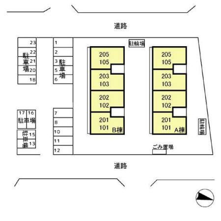 ポラリス　A棟の区画図