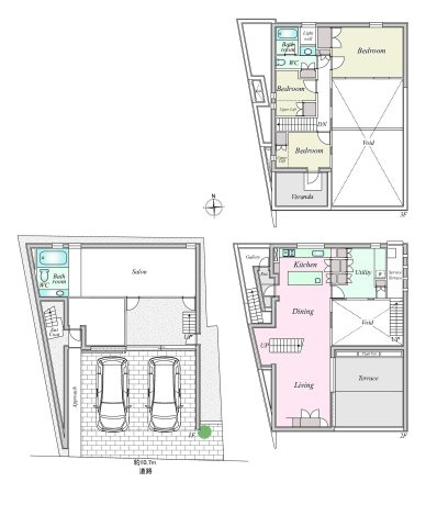 千種区堀割町2丁目戸建の間取り