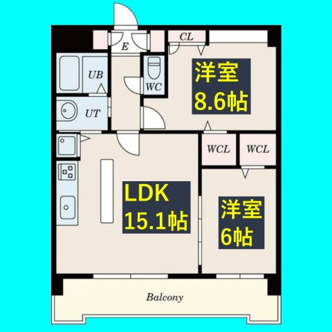 ピオーネ覚王山の間取り