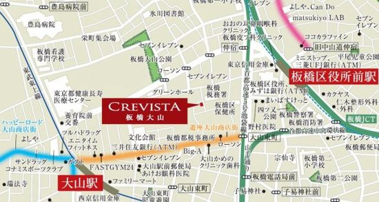 クレヴィスタ板橋大山の地図